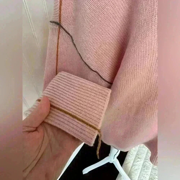 NWT Free People Sandrine Rose Bubble Sweater ~ Powder ~ S (oversized) - Picture 6 of 13